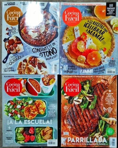 20 Revistas Diferentes De Cocina Fácil Network Televisa. (Usado)