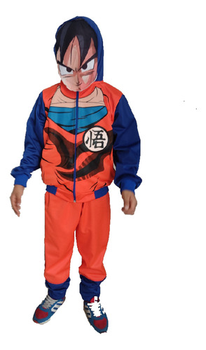 Conjunto Deportivo Para Niños Tipo Disfraz Goku Dragon Ball 