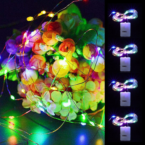 20pcs Luces Led Cadena 3m 30 Led A Pilas Decoración Hogar Rgb
