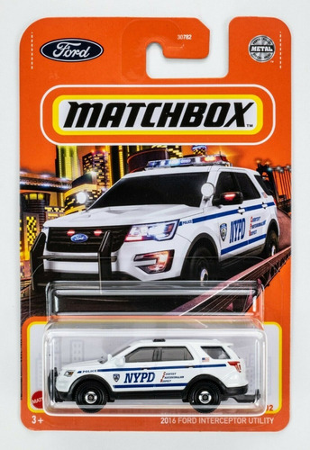 2022 Matchbox - 2016 Ford Interceptor Policia De New York Ny