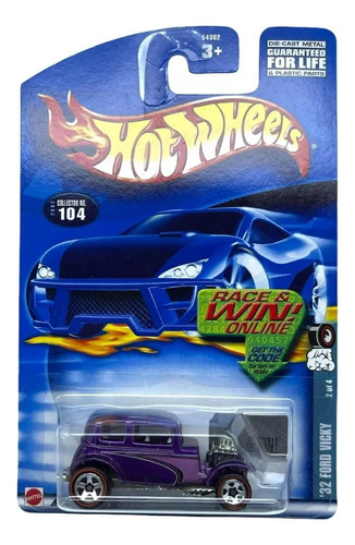 Hot Wheels Red Lines '32 Ford Vicky Car Purple Diecast 2001