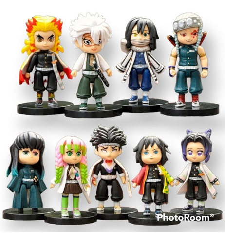 Figuras Set X9 Demon Slayer Pilares Kimetsu No Yaiba Muñecos