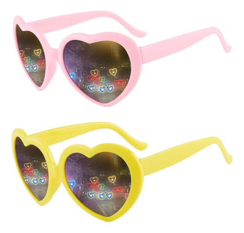 Laspor Corazón Gafas De Sol Amor Efecto Difracción Gafas +