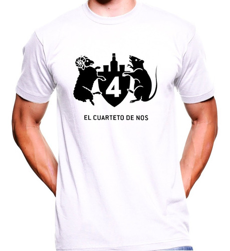 Camiseta Premium Dtg Rock Estampada El Cuarteto De Nos