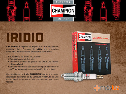 Set 8 Bujías Iridio Silverado 1500 V8 4.8l 99/09 Champion