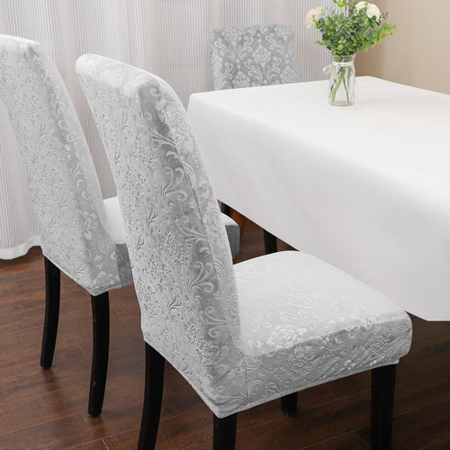 Fundas De Sillas De Comedor, Terciopelo Elástico, Modelo Par
