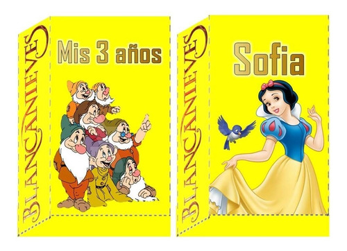 10 Bolsitas Golosineras Con Cierrabolsas Blancanieves Disney