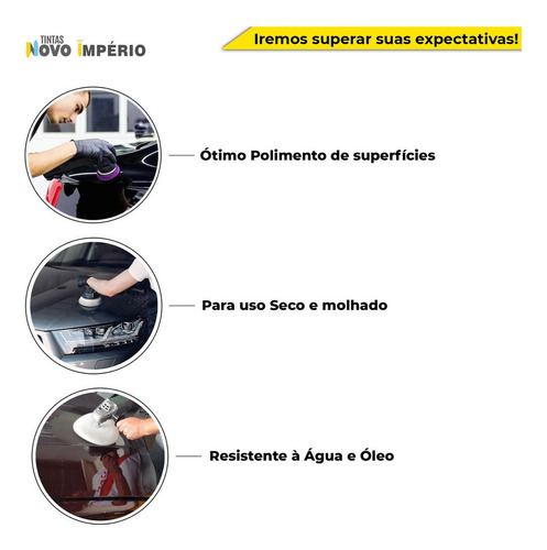 Kit 05 Disco Lixa Hookit Com Velcro Deerfos P1500 E P2000