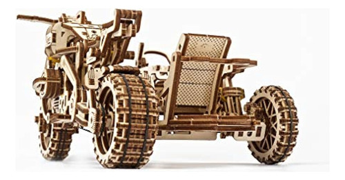 Ugears Motocicleta Con Sidecar 3d Puzzles - Ugr-10 Motocicle