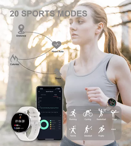 Reloj inteligente para mujeres y hombres (responder/hacer llamadas),  rastreador de fitness Iaret para teléfonos Android iOS, reloj inteligente