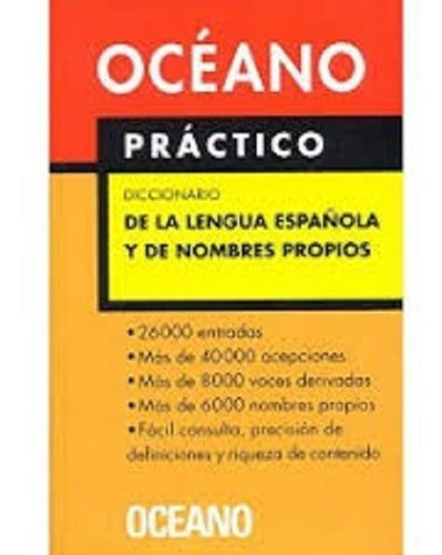 Oceano Practico Diccionario De La Lengua Española Y De Nombres Propios, De Vários. Editorial Oceano En Español