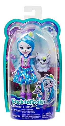 Muñeca Winsley Wolf Y Figura De Soldado De Enchantimals