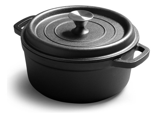 Olla De Hierro Fundido Con Tapa, Cazuela Multiusos, 20cm