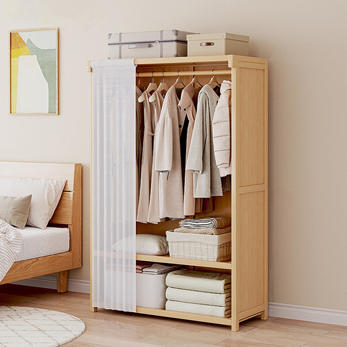 Closets Armables Madera Ropero 84*42*160 Con Gasa Blanco Amarillo