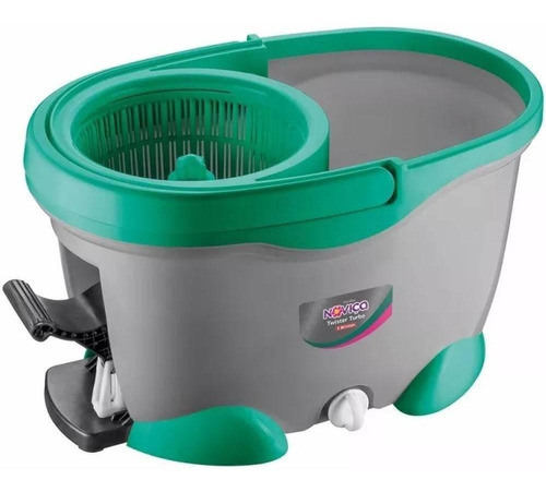 Mop Twister Turbo Noviça Balde Com Pedal 17 Litros