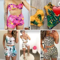Comprar Kit 5 Moldes Conjunto Feminino Moda Verão Cropped Short 