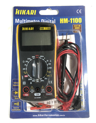 Multímetro Digital 600v Cat Iii Hm-1100 Hikari