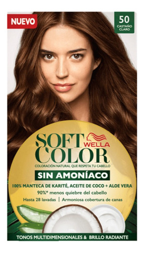 Kit Tinte Wella Professionals  Soft color Tinte de cabello tono 50 castaño claro para cabello