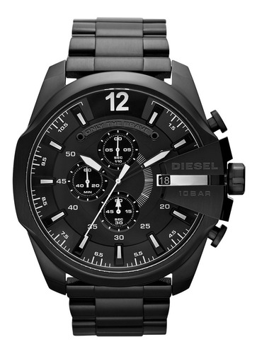 Reloj Hombre Diesel Mega Chief Acero Color De La Correa Negro