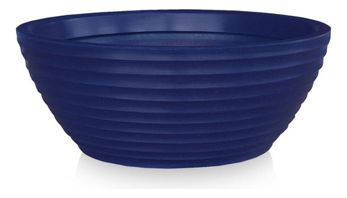 Vaso D Planta Bacia Cuia Polietileno Decorativo 30x12 Azul M