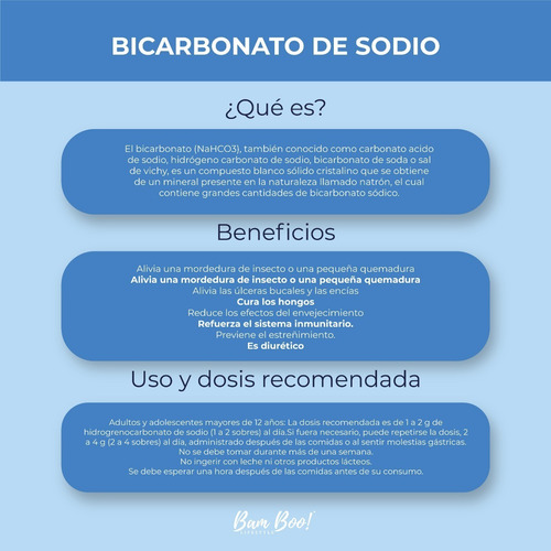 Bicarbonato De Sodio 5 Kg. Bam Boo! Lifestyle!