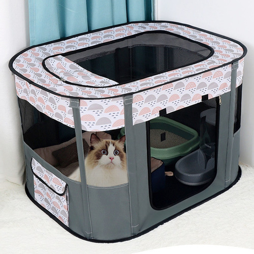 Parque Infantil Para Perros, Casita Plegable Para Gatos, Tra