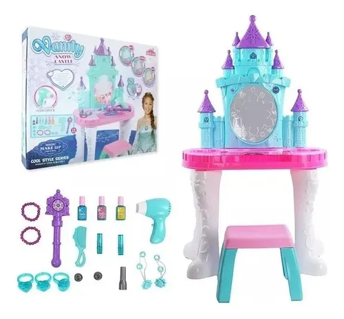 Tocador Juguete Tipo Frozen Castillo Luces/sonido Accesorios