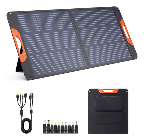 100w Panel Solar Portátil, Cargador Solar Monocristali...