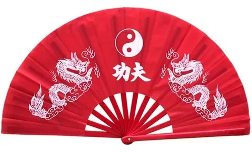 Abanico X 12 Tela Pvc Estampada Surtidos Kung Fu Tai Chi