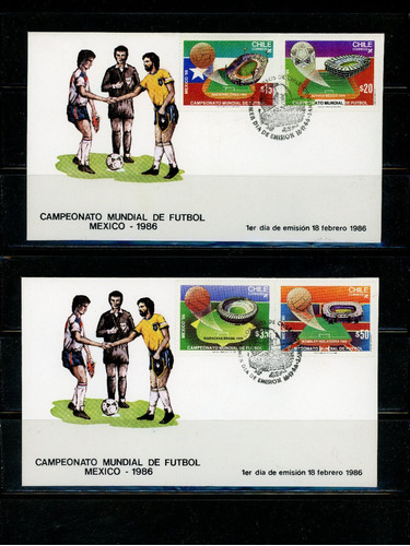 Sellos Posta. De Chile. Campeon. Mundial De Fútbol México'86