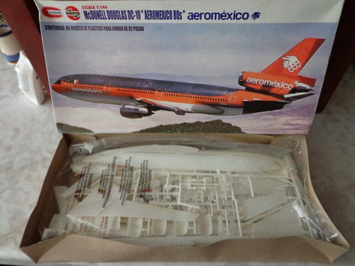 Raro Avion Para Armar Dc-10-30 Aeromexico 80´s Escala 1:144
