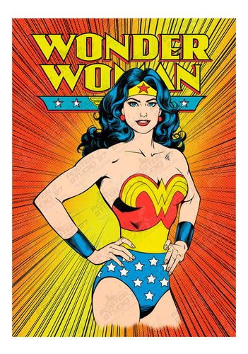 Poster Classic Comics Mujer Maravilla - Wonder Woman