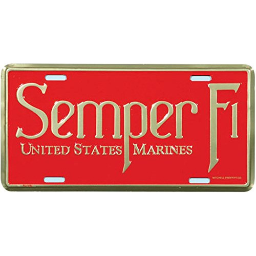 Placa De Licencia Del Cuerpo De Marines De Ee. Uu.  Sem...