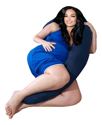 Imagen 3 de 4 de Almohada Almohadon Descanso Cuerpo Entero Forma J