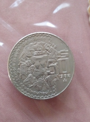 Moneda De 50 Pesos De 1982 Con La Diosa Azteca De La Luna 