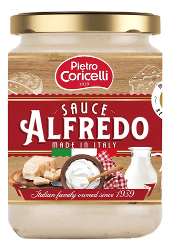 Molho Alfredo Italiano Com Queijo Sem GlĂșten 410g