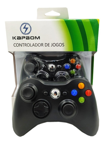 Kit 02 Controle Joystick  Xbox 360  Pc C Fio Pronta Entrega 