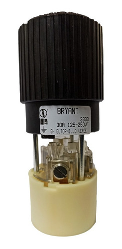 Contacto Nema L15-15 3 P 3 W 30 A 125/250 V Bryant