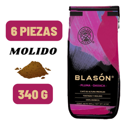 Blason 6 Cafes De Altura Gourmet Pluma Oaxaca Molido 340g