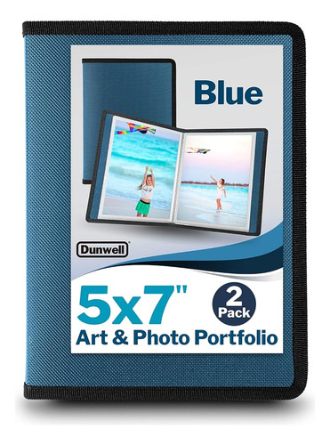 Dunwell Small Photo Albums 5x7 - (2 Pack, Blue), Flexible Co