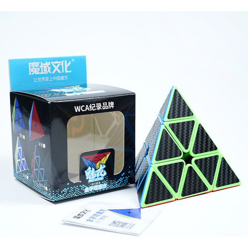 Cubo Rubik Pyraminx Cobra Fibra De Carbono Profesional