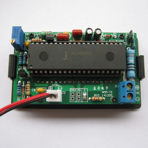 Kit Amperímetro Digital Com Ci Icl7107, Com 4 Dígitos