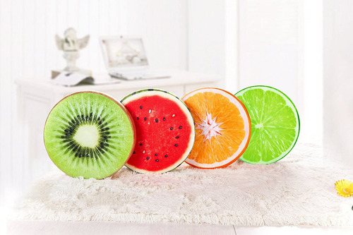 Cojines Hyseas Watermelon Con Estampado 3d, 35 X 35 X 6 Cm