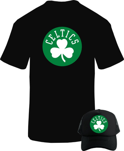 Camiseta Boston Celtics Manga Corta T-shirt Obsequio Gorra