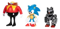 Comprar Set Figuras Muñecos X3 Sonic The Hedgehog Eggman Mecha Sonic