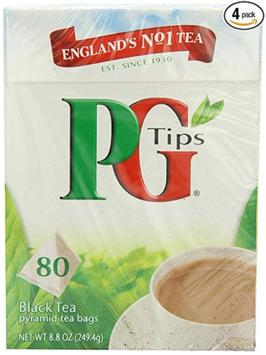 Pg Tips Negro Té, Bolsitas De Té De La Pirámide, 80count Caj