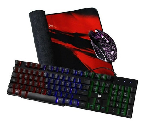 Kit Teclado Mouse Mousepad Urbano Conexion Usb Español Gamer