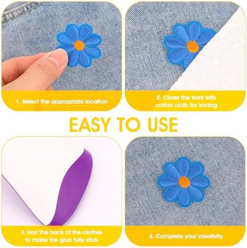 Tiesome 24 Parches De Girasol Para Planchar, Parches De Para