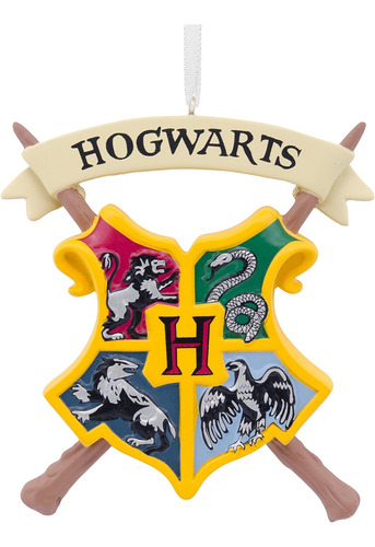 Adorno Navideño Escudo De Hogwarts De Harry Potter