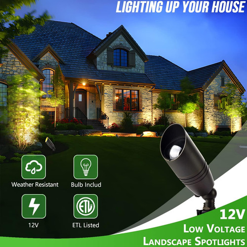Focos Led De Bajo Voltaje Para Exteriores, Paquete De 4 Foco